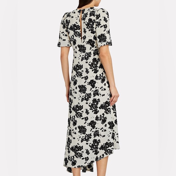 NOTES DU NORD Orchid Asymmetrical Floral Dress Size 38 - Picture 3 of 12